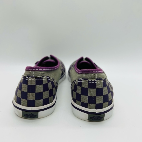 VANS ATHLETIC UNISE SHOES PURPLE AND GRAY CHECKERED WOMENS SIZE 6 - Picture 4 of 13